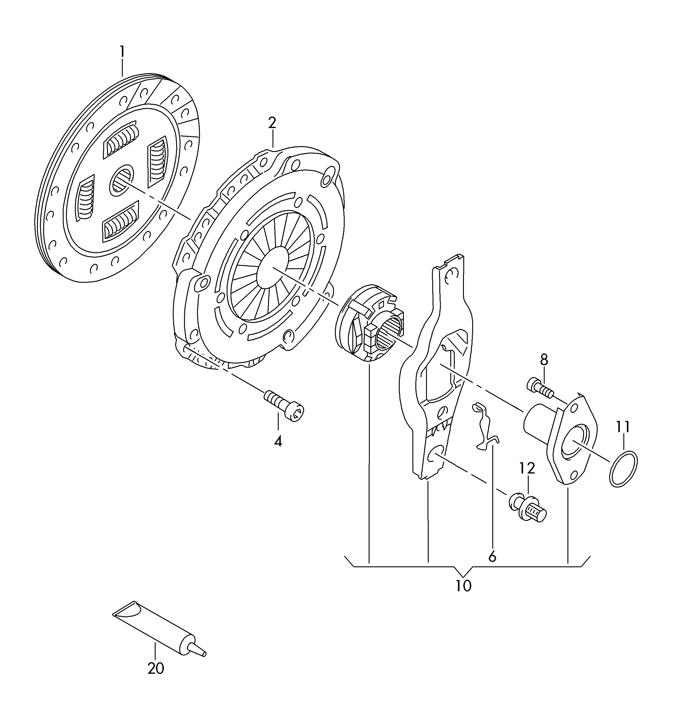 AUDI 04E 141 026 A - Sajūga komplekts adetalas.lv