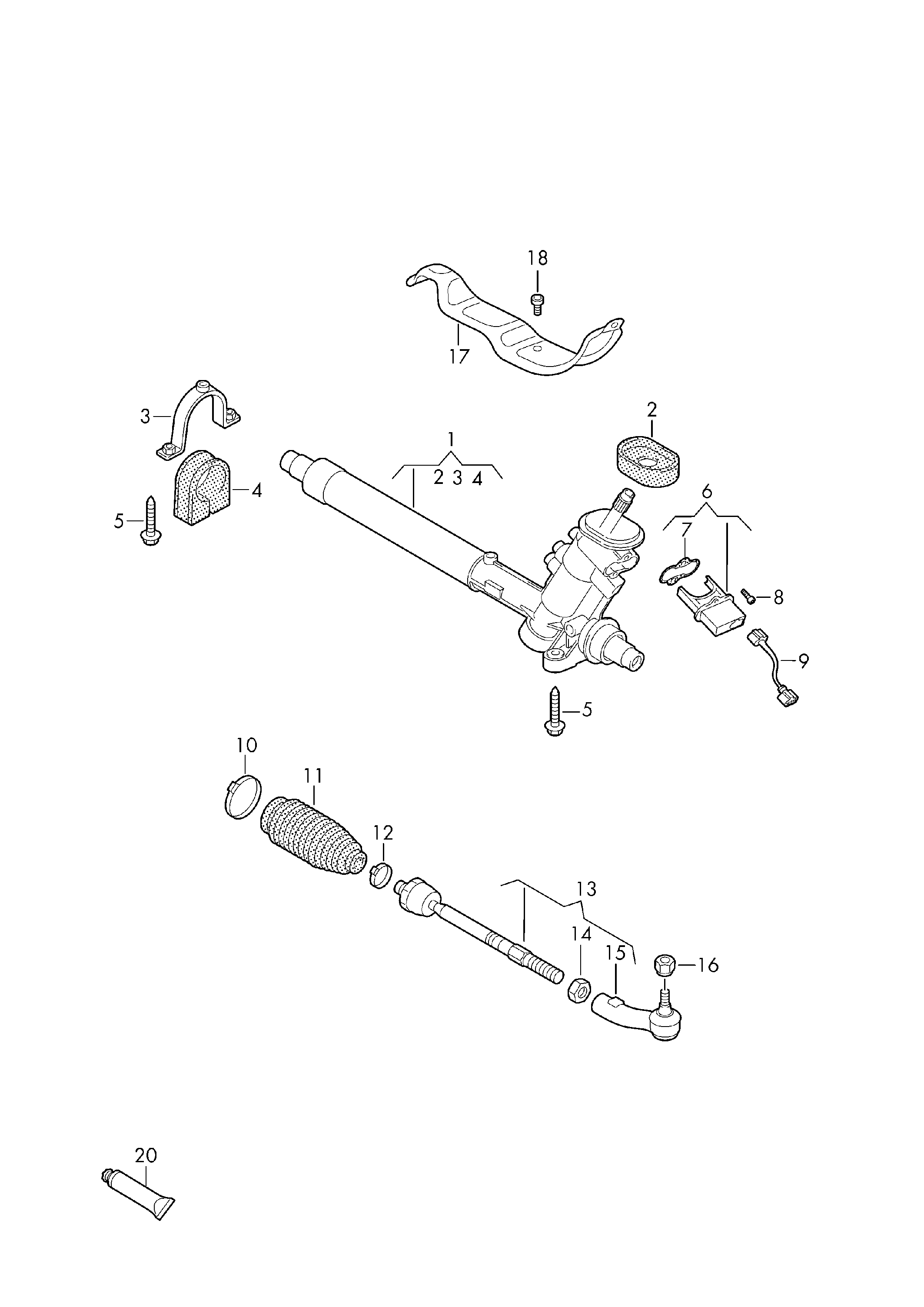 VAG 6Q0423803P - Aksiālais šarnīrs, Stūres šķērsstiepnis adetalas.lv