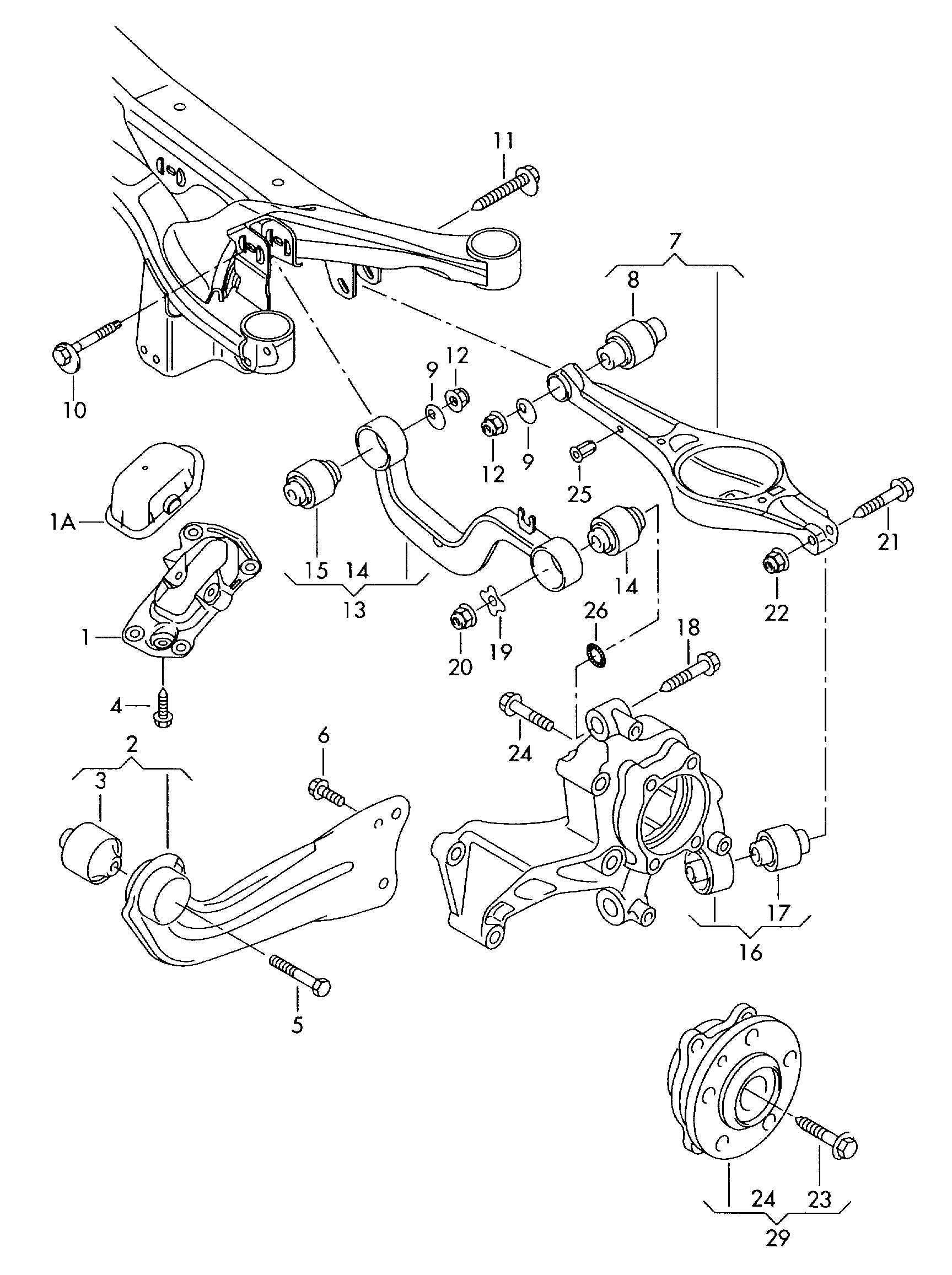 VAG 3C0 505 223 D - Neatkarīgās balstiekārtas svira, Riteņa piekare adetalas.lv