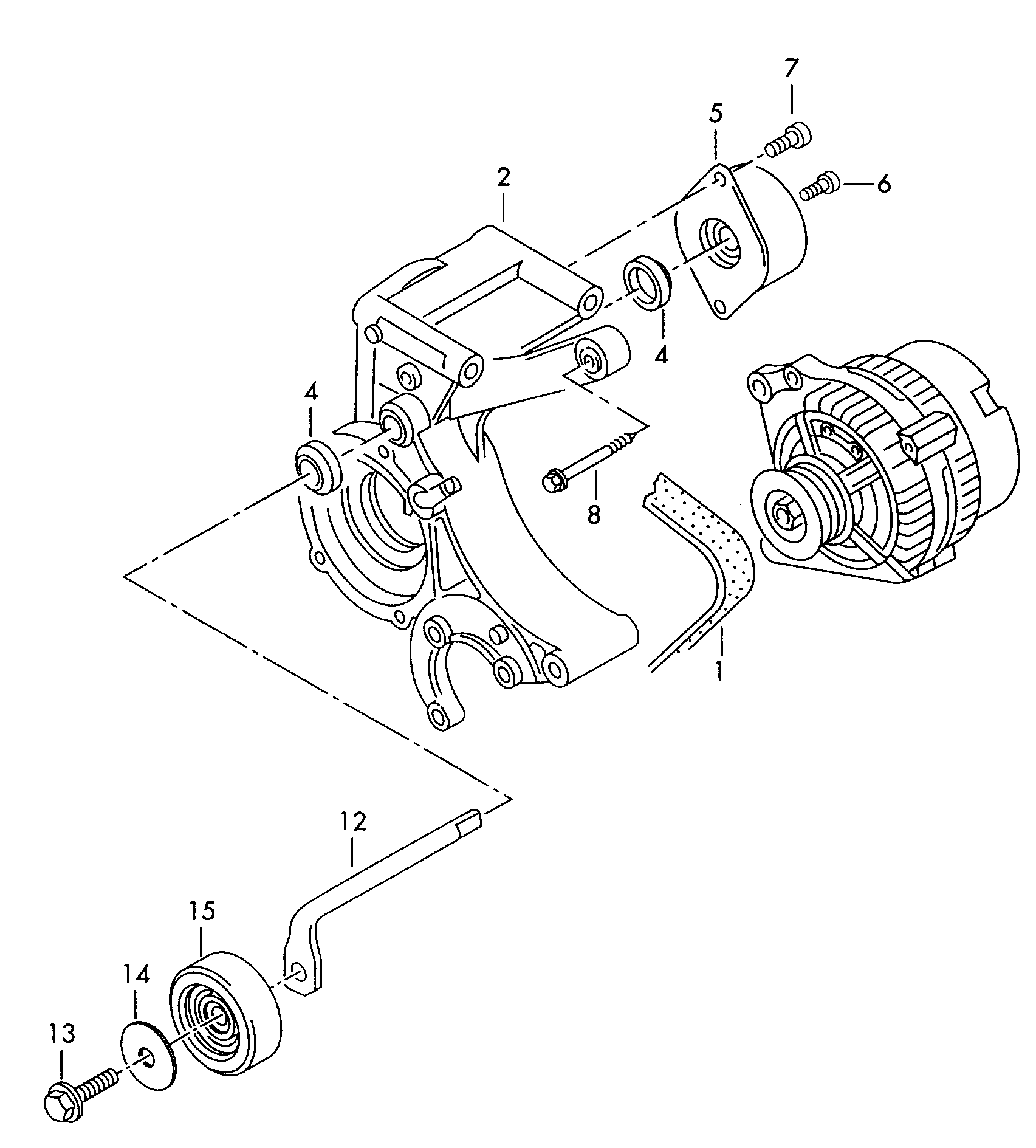 VW 028 903 315 P - Siksnas spriegotājs, Ķīļsiksna adetalas.lv