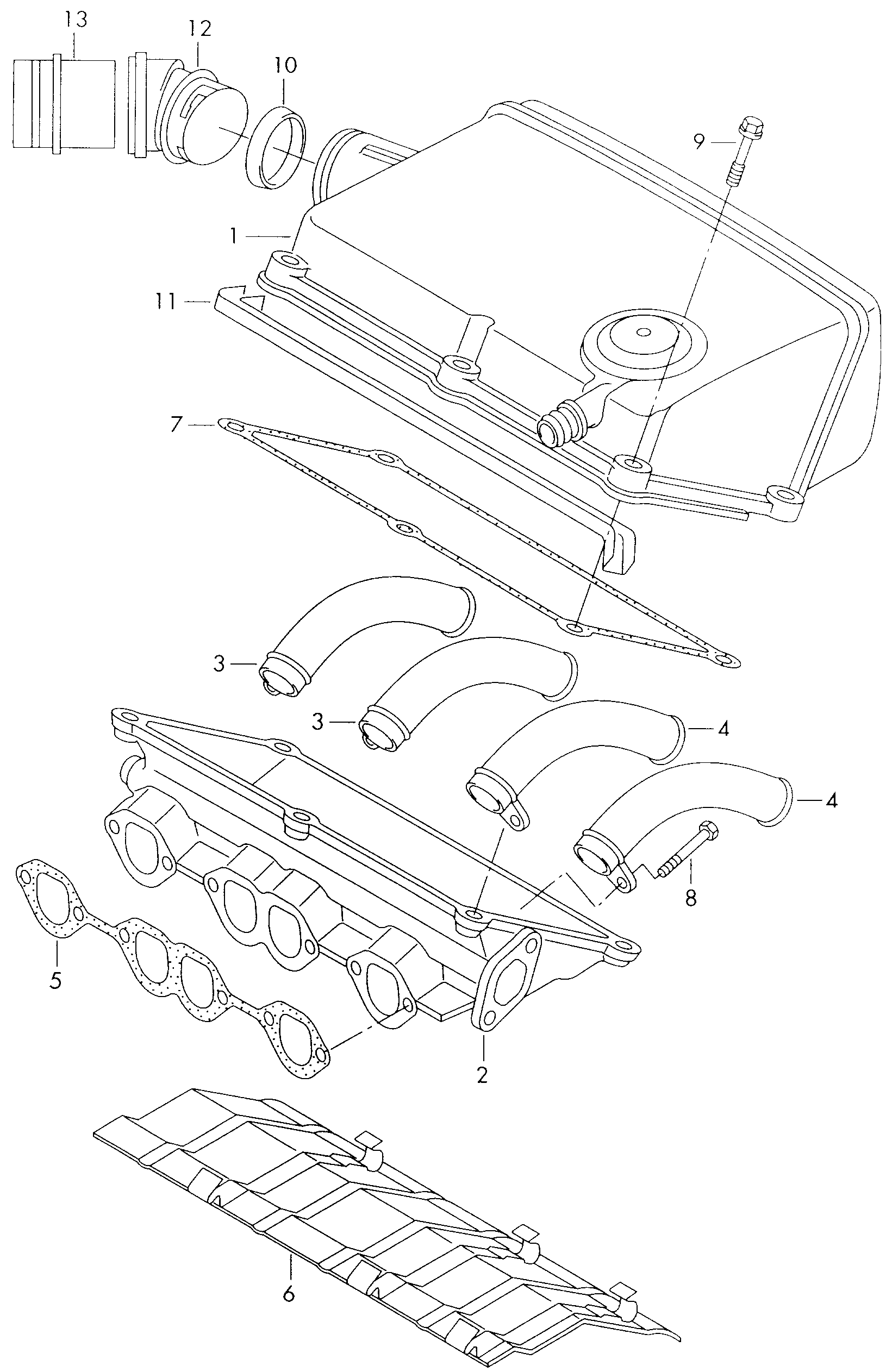 VAG 028 129 717D - Blīve, Ieplūdes kolektors adetalas.lv