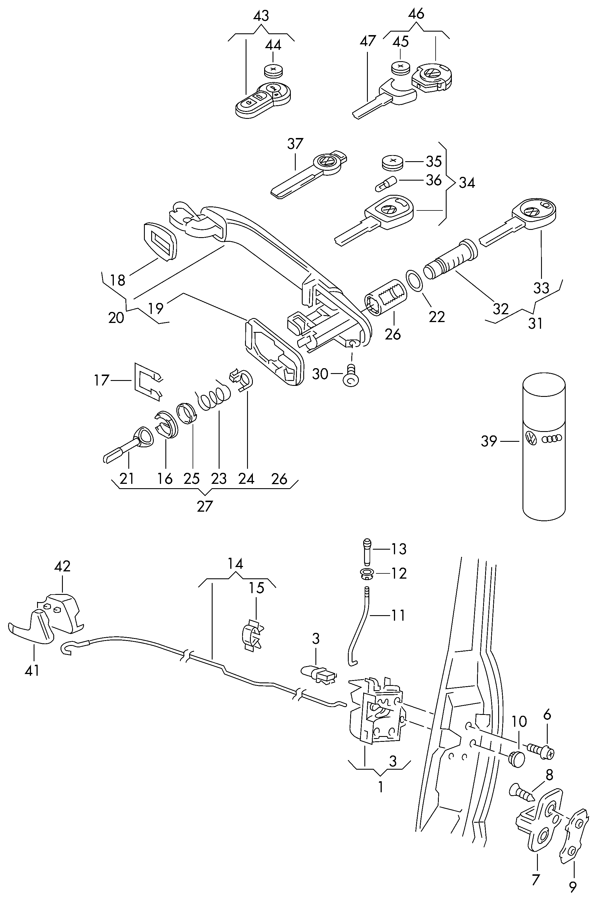 VAG 6N0 837 207B - Durvju rokturis adetalas.lv