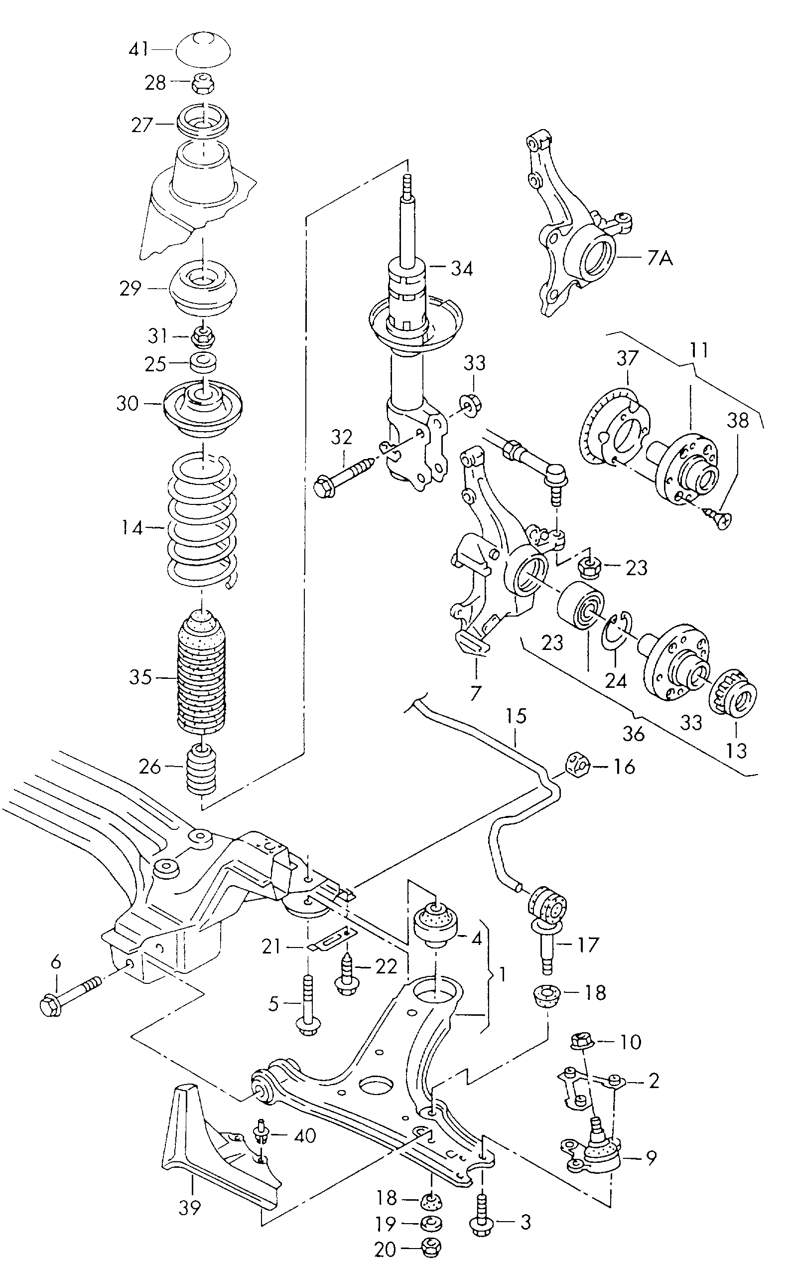 VW 1J0 411 105 BG - Balstiekārtas atspere adetalas.lv