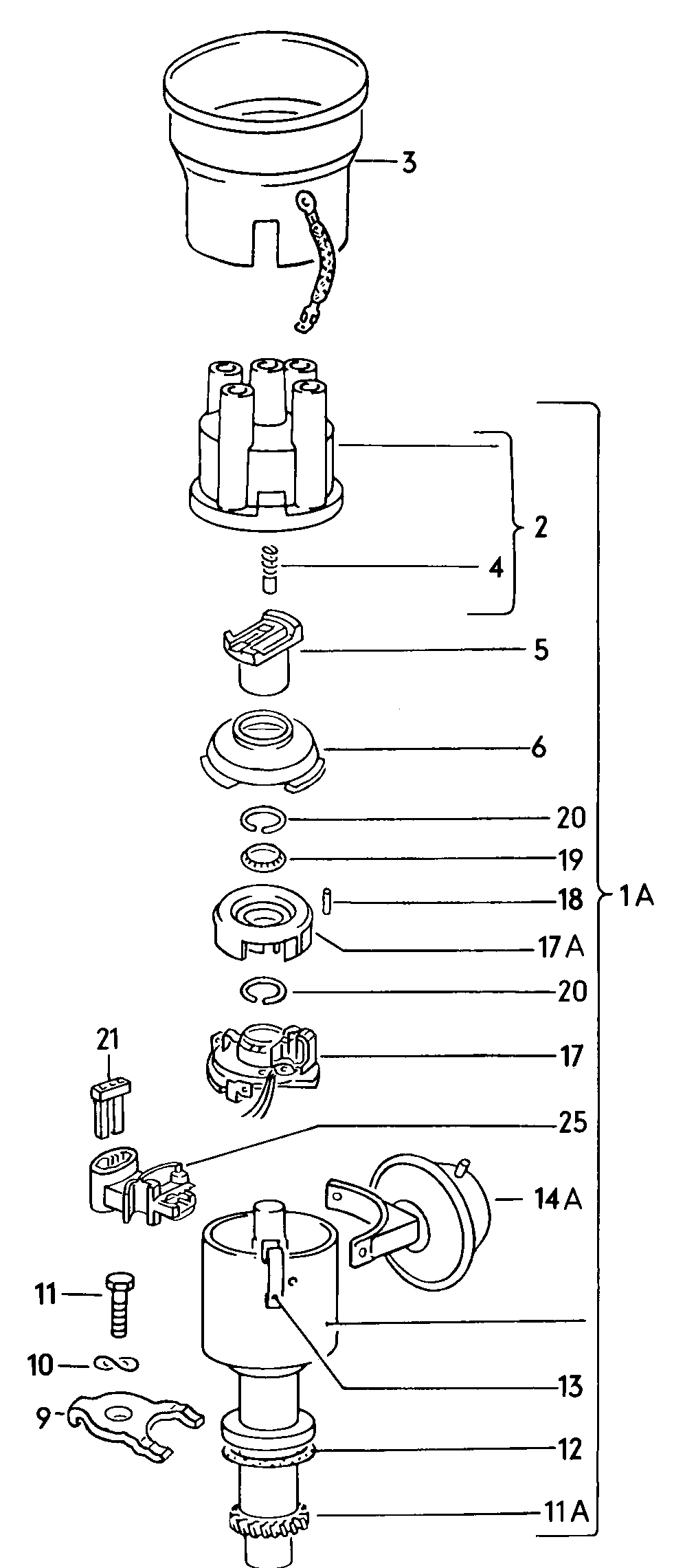 VAG 026 905 207 A - Aizdedzes sadalītāja vāciņš adetalas.lv