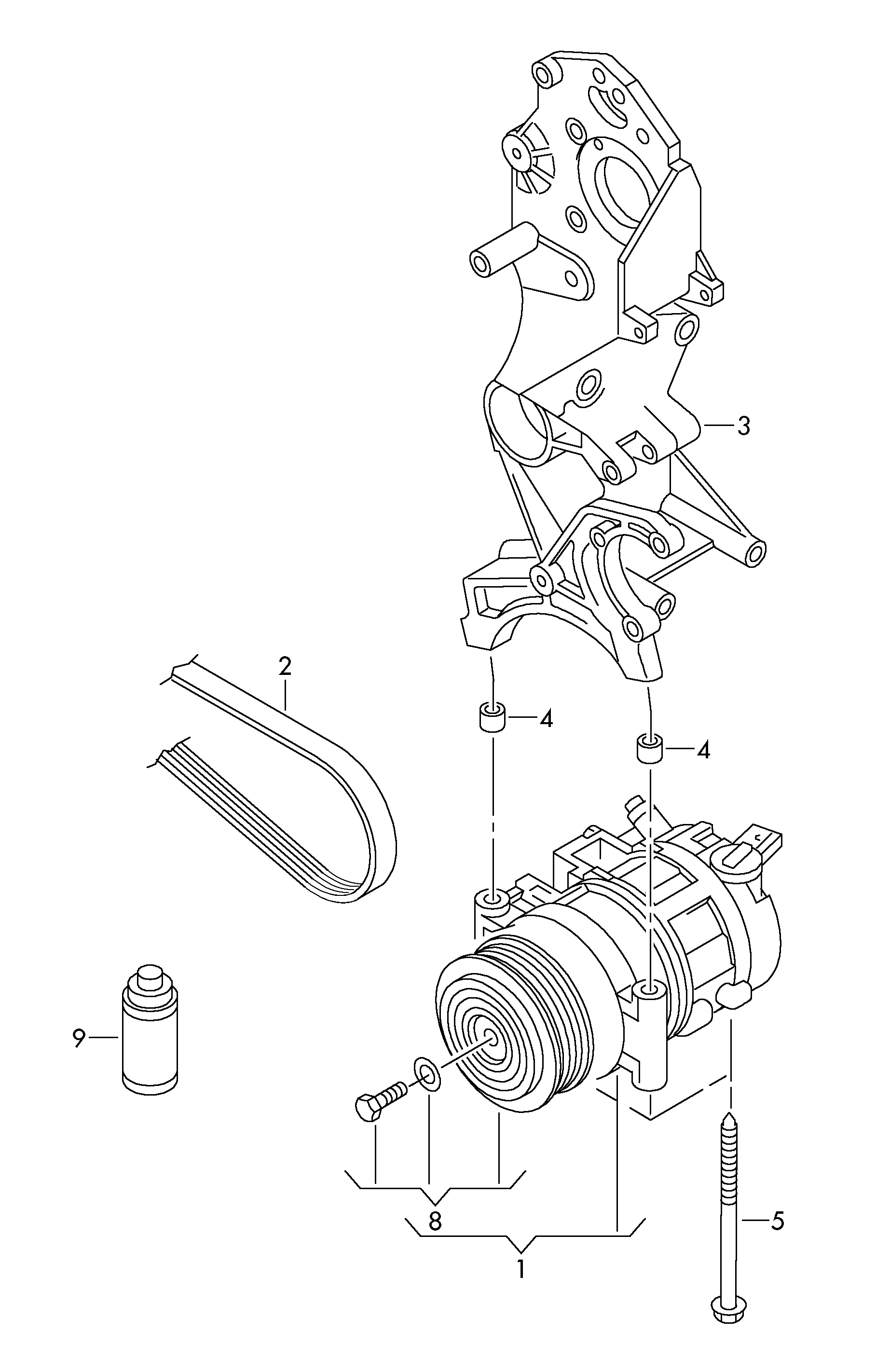 VW 2E0820803H - Kompresors, Gaisa kond. sistēma adetalas.lv