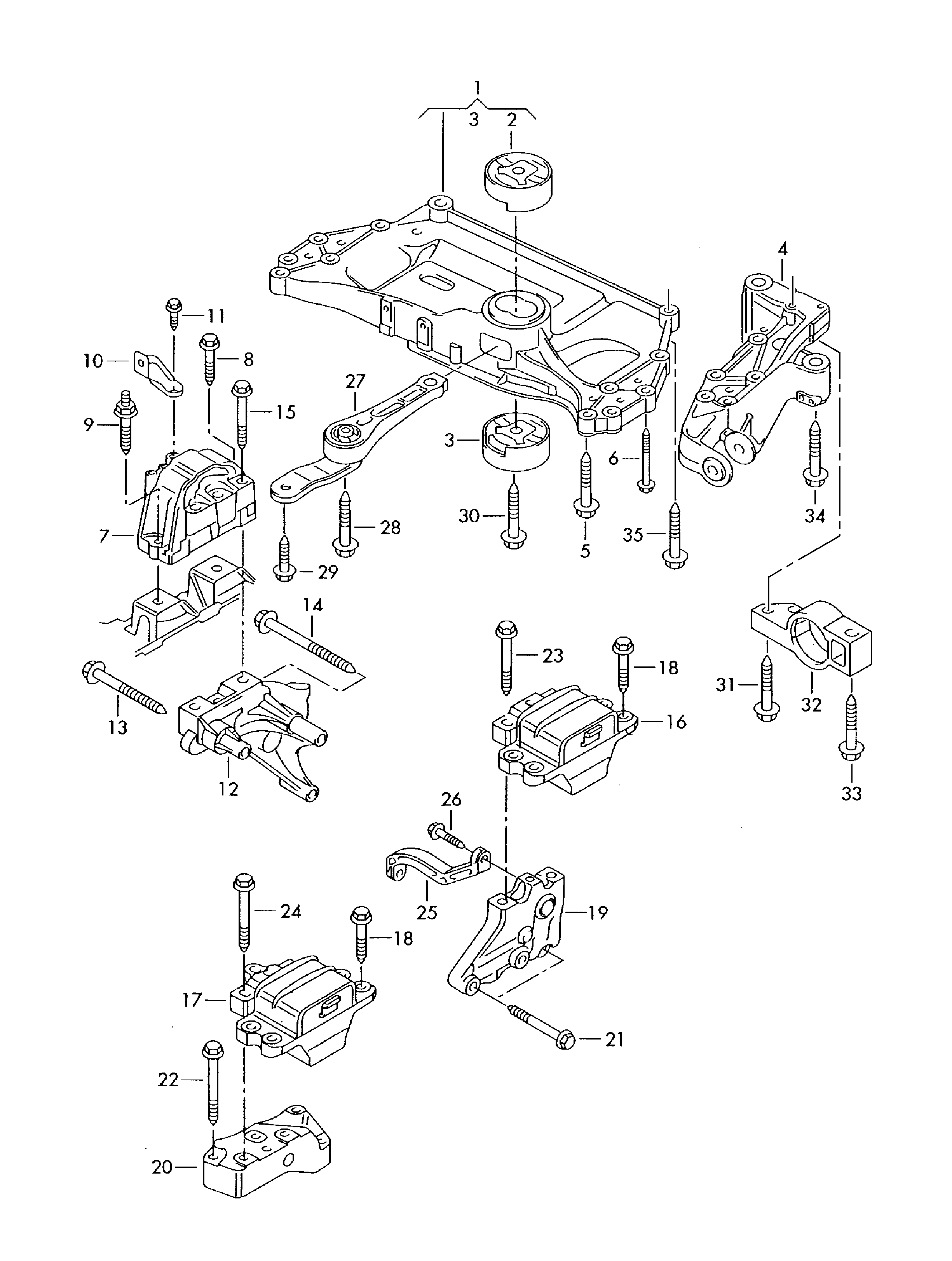 Seat 1K0 199 555 L - Piekare, Pārnesumkārba adetalas.lv