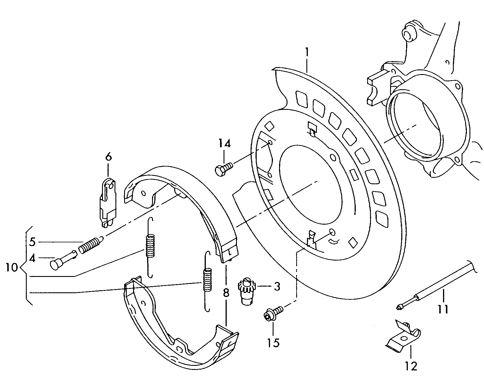 AUDI 7L0698545 - Piederumu komplekts, Stāvbremzes mehānisma bremžu loks adetalas.lv