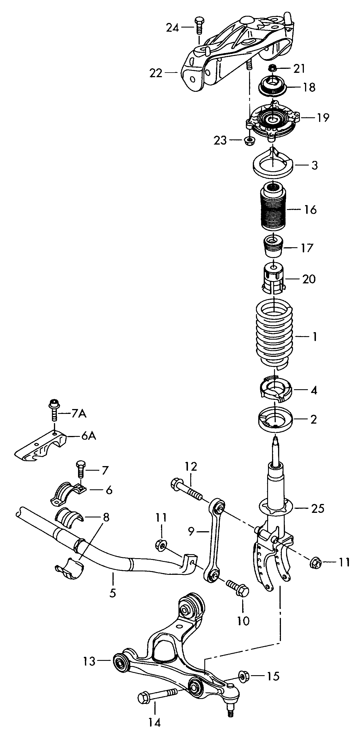 Seat 7L0411317 - Stiepnis / Atsaite, Stabilizators adetalas.lv