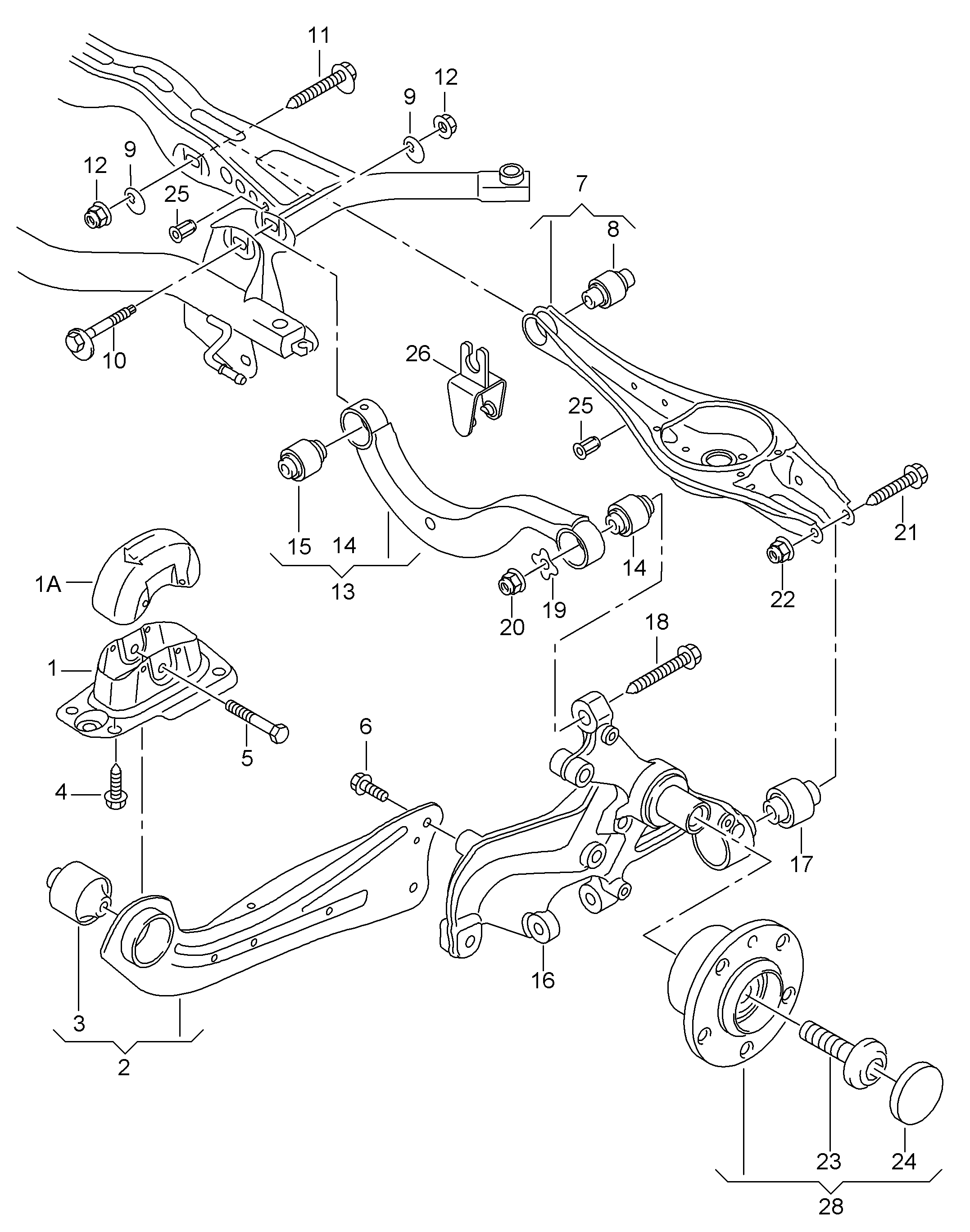 Skoda WHT 000 232 - Remkomplekts, Riteņa piekare adetalas.lv