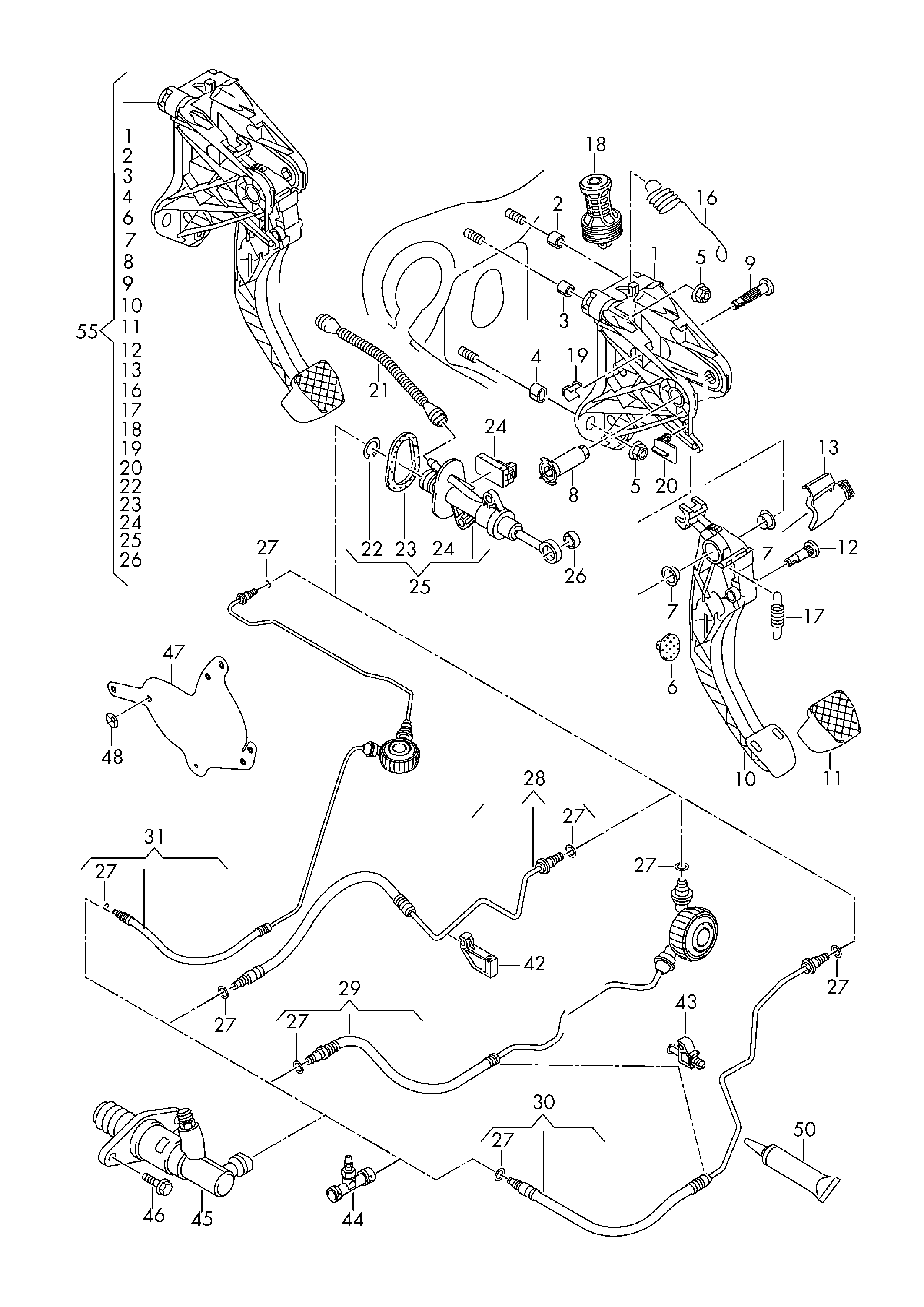 Seat 5Q0721261 - Darba cilindrs, Sajūgs adetalas.lv