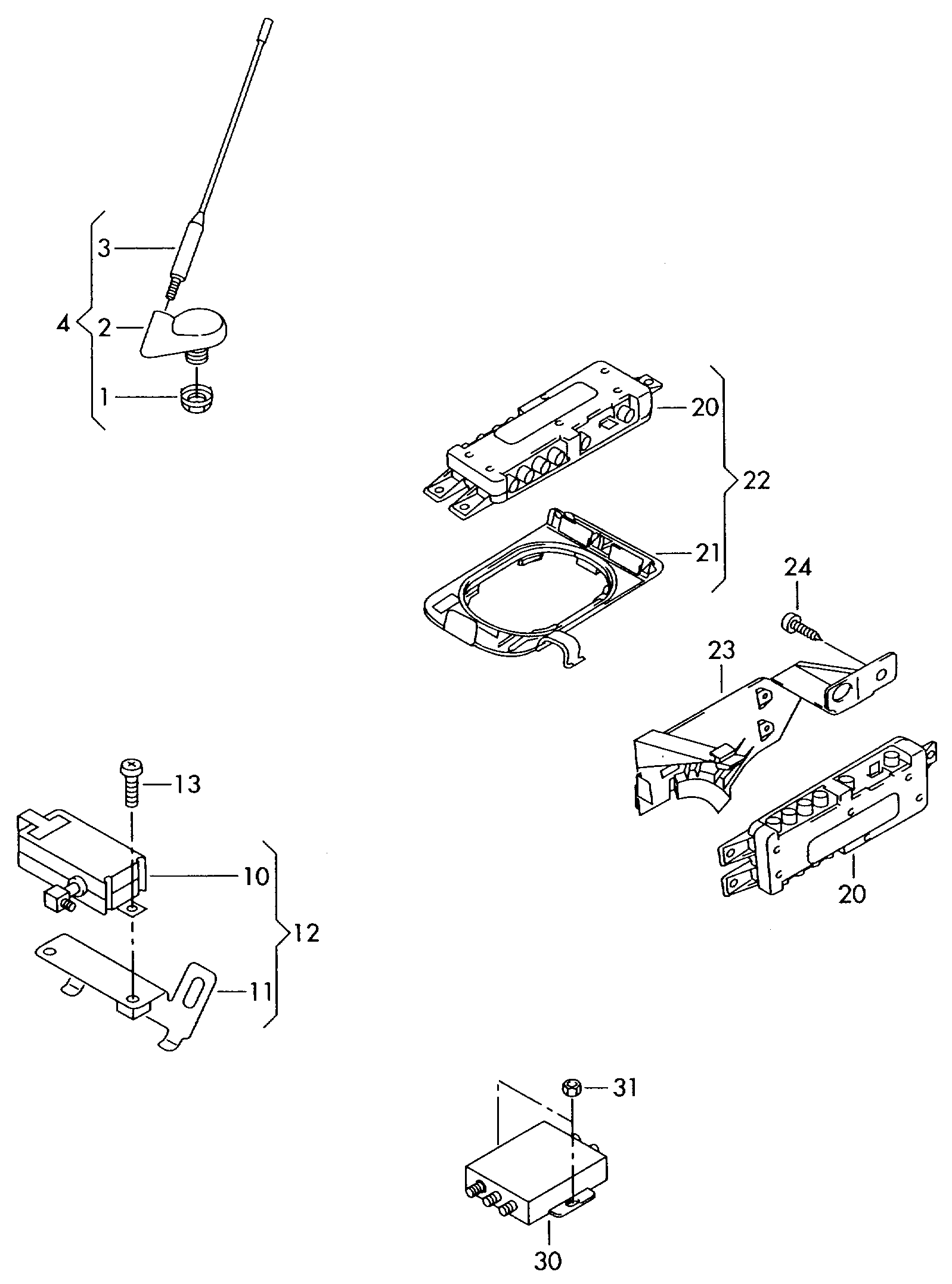 VAG 1J0035507 - Antenas galviņa adetalas.lv