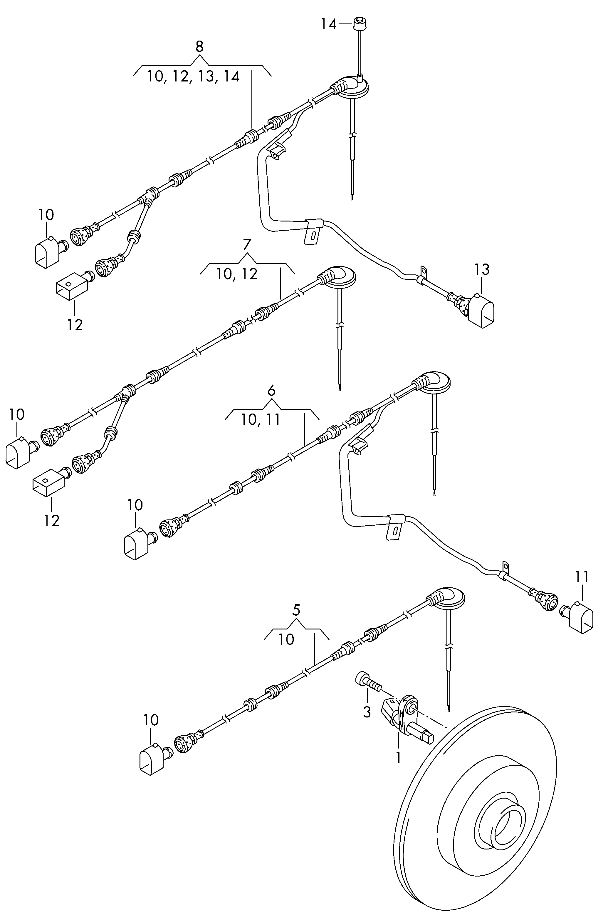 Seat 8T0 973 702 - Vadu remkomplekts, Riteņu griešanās ātruma devējs adetalas.lv