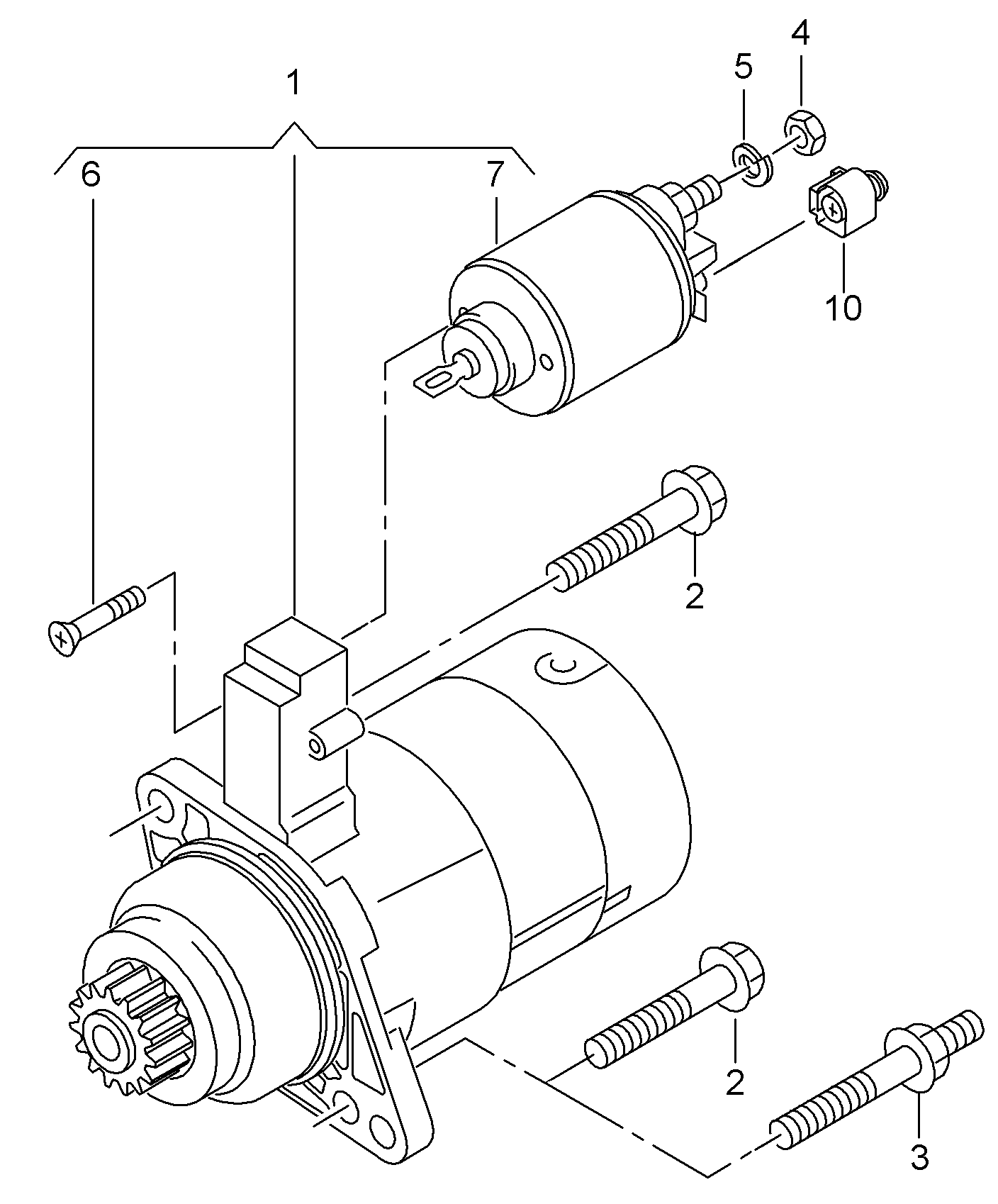 Seat 02E 911 024 B - Starteris adetalas.lv