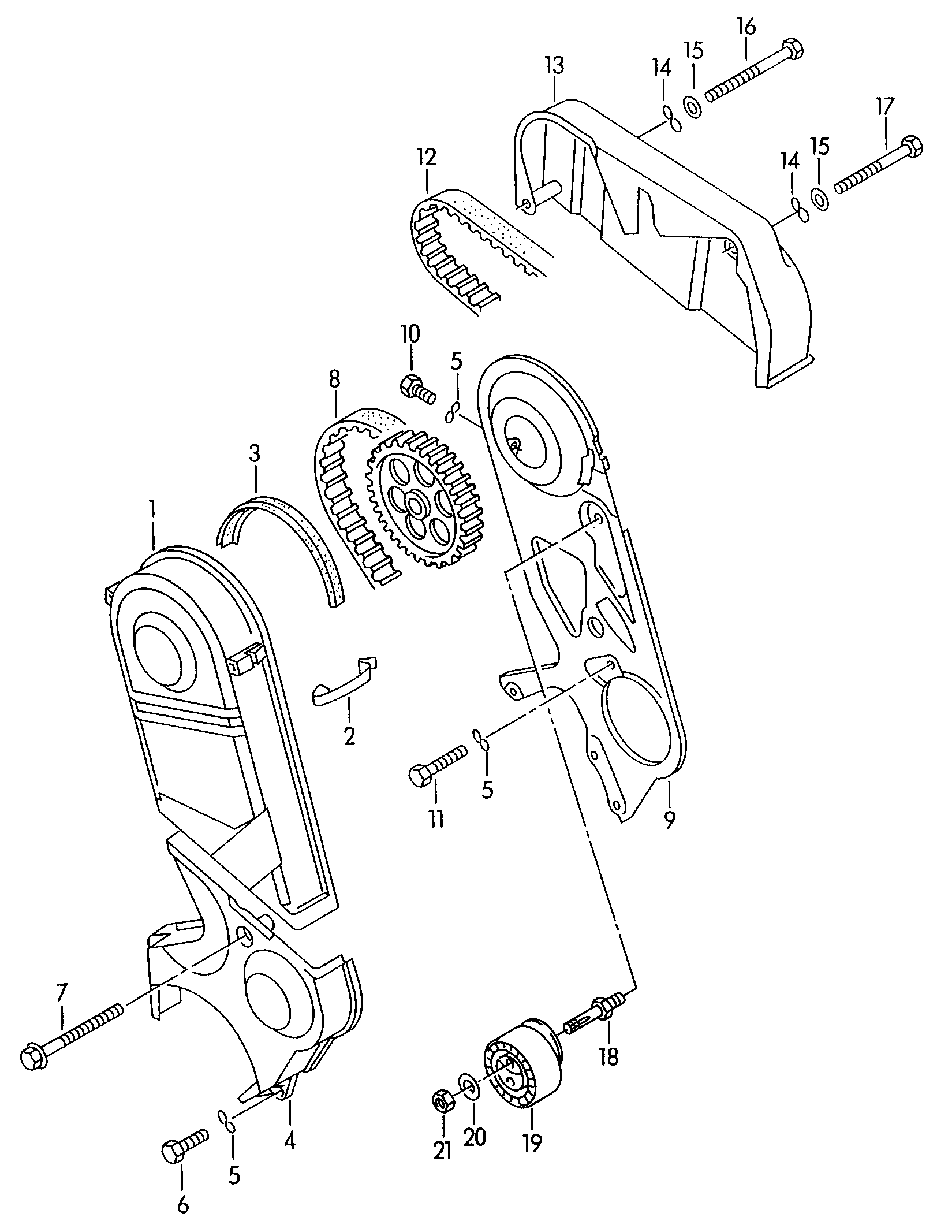 AUDI 074 109 250 - Zobsiksnas komplekts adetalas.lv