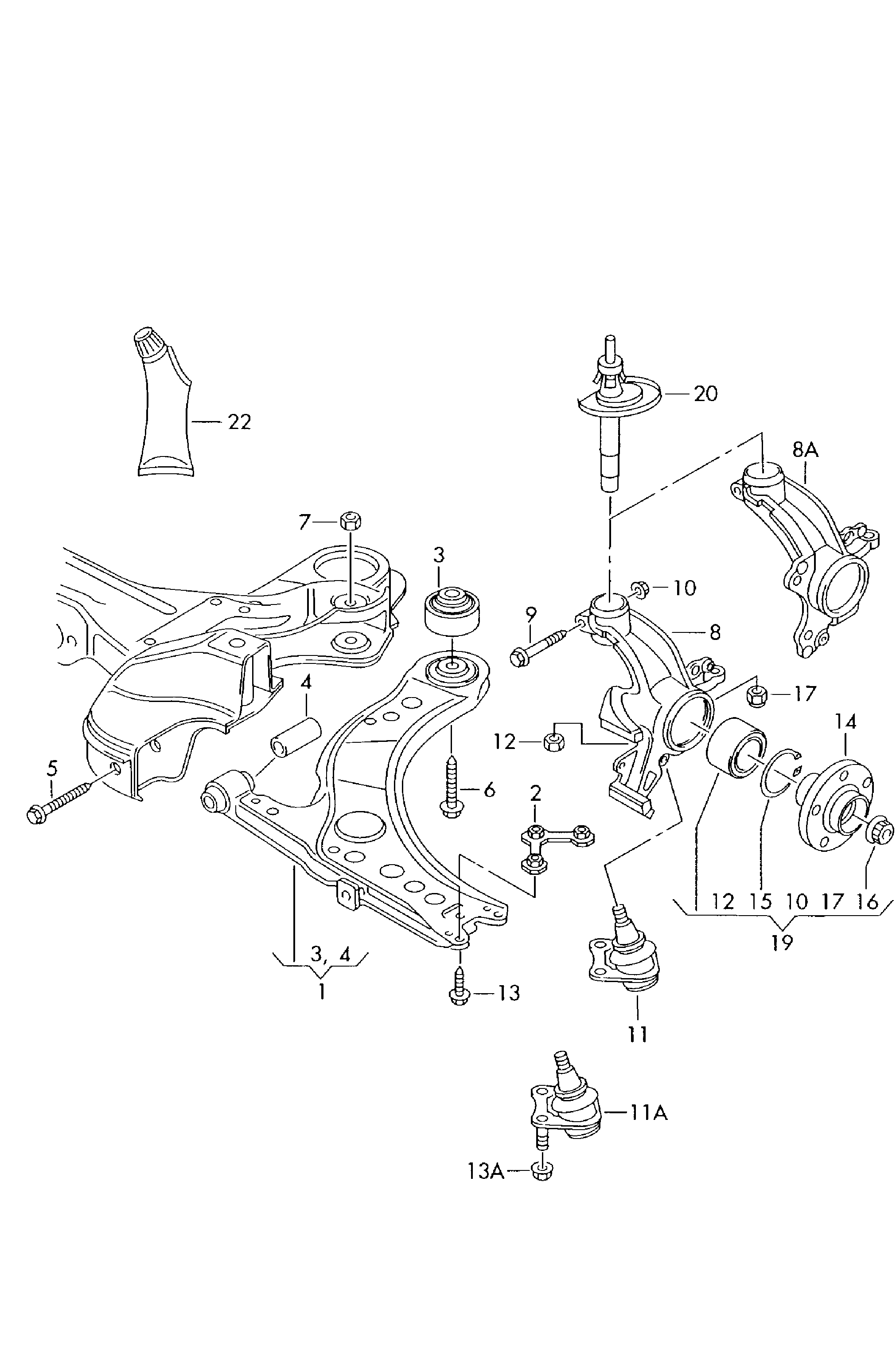 VW 5C0 407 183 A - Piekare, Šķērssvira adetalas.lv