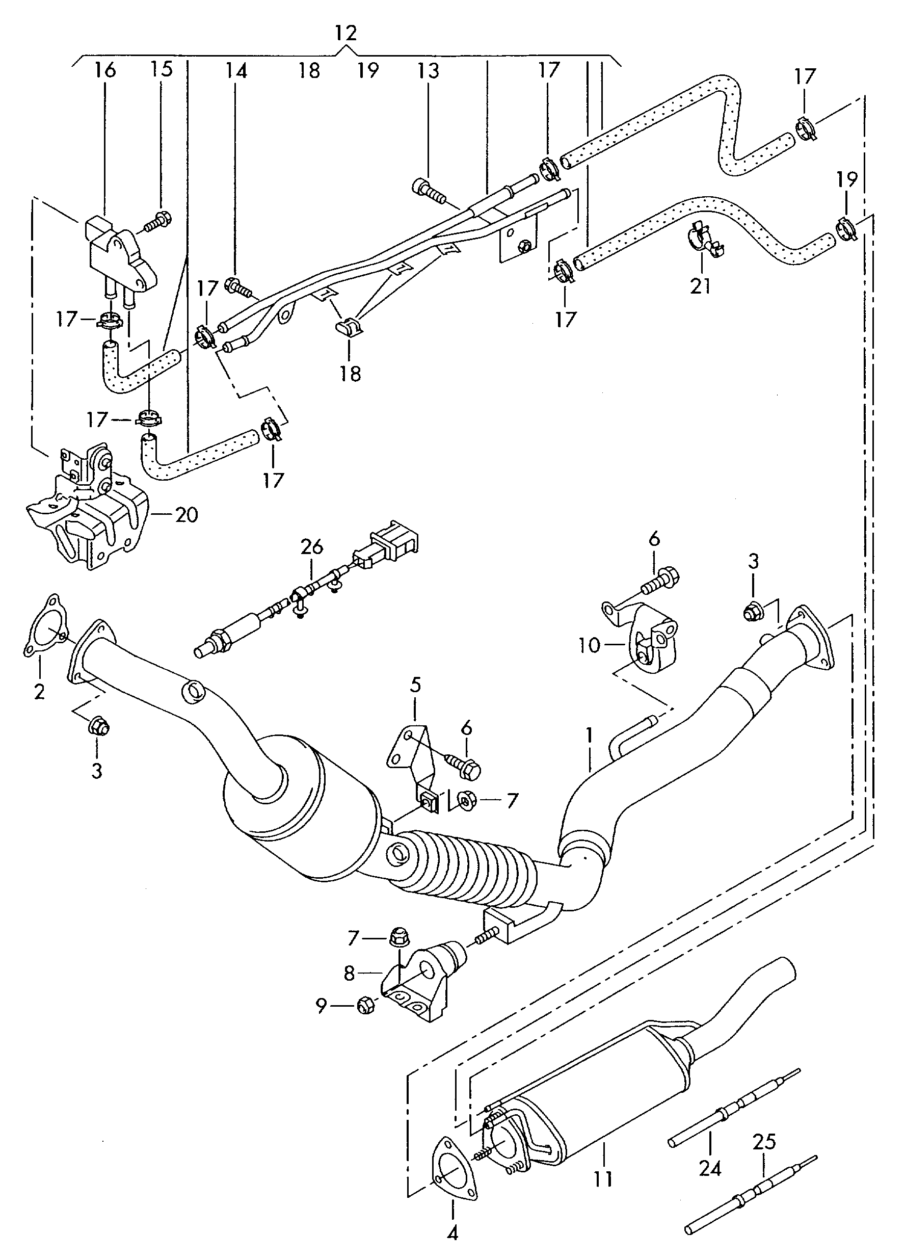 VW 3D0254800 X - Nosēdumu / Daļiņu filtrs, Izplūdes gāzu sistēma adetalas.lv