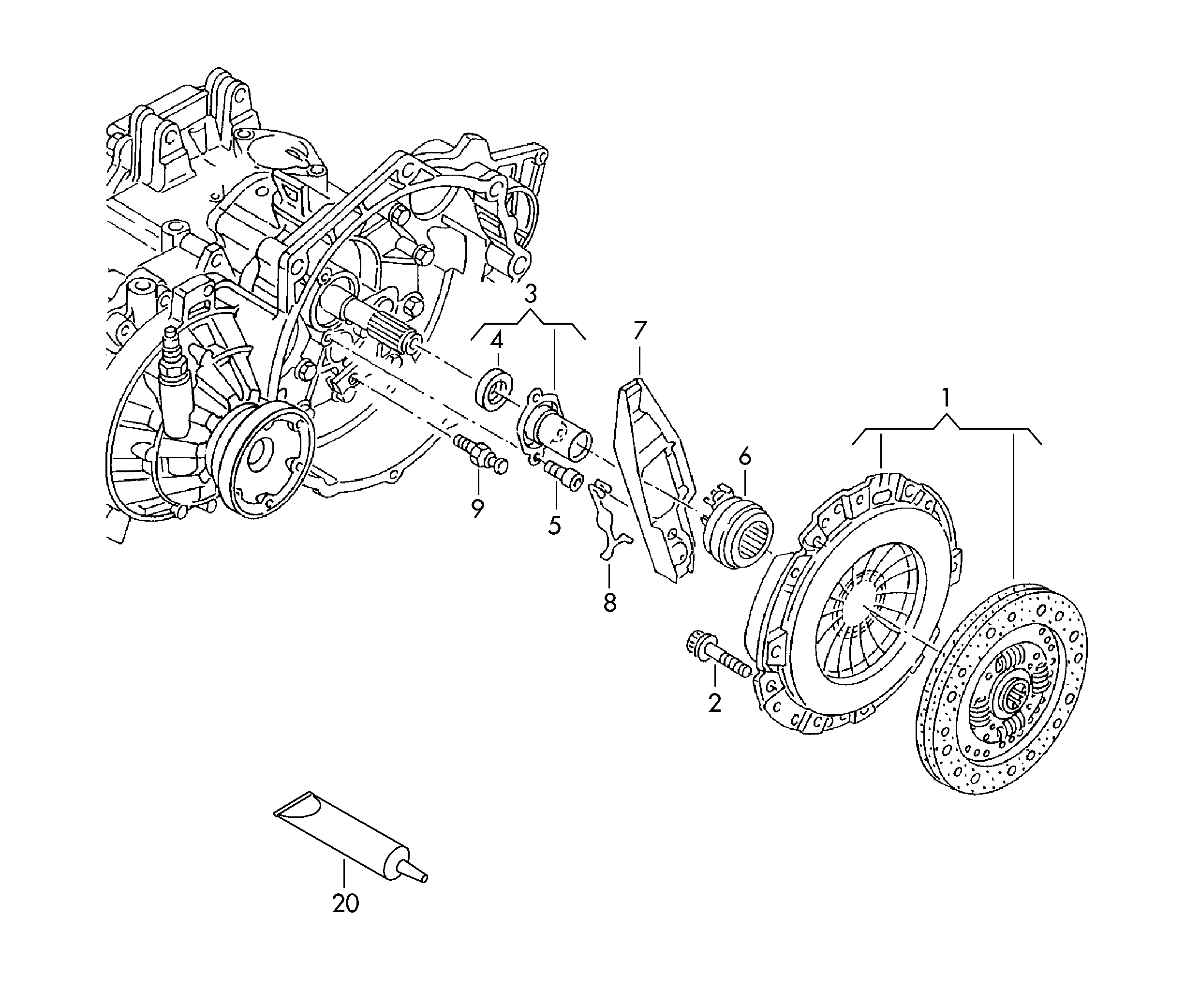 Seat 06J 141 015 H - Sajūga komplekts adetalas.lv