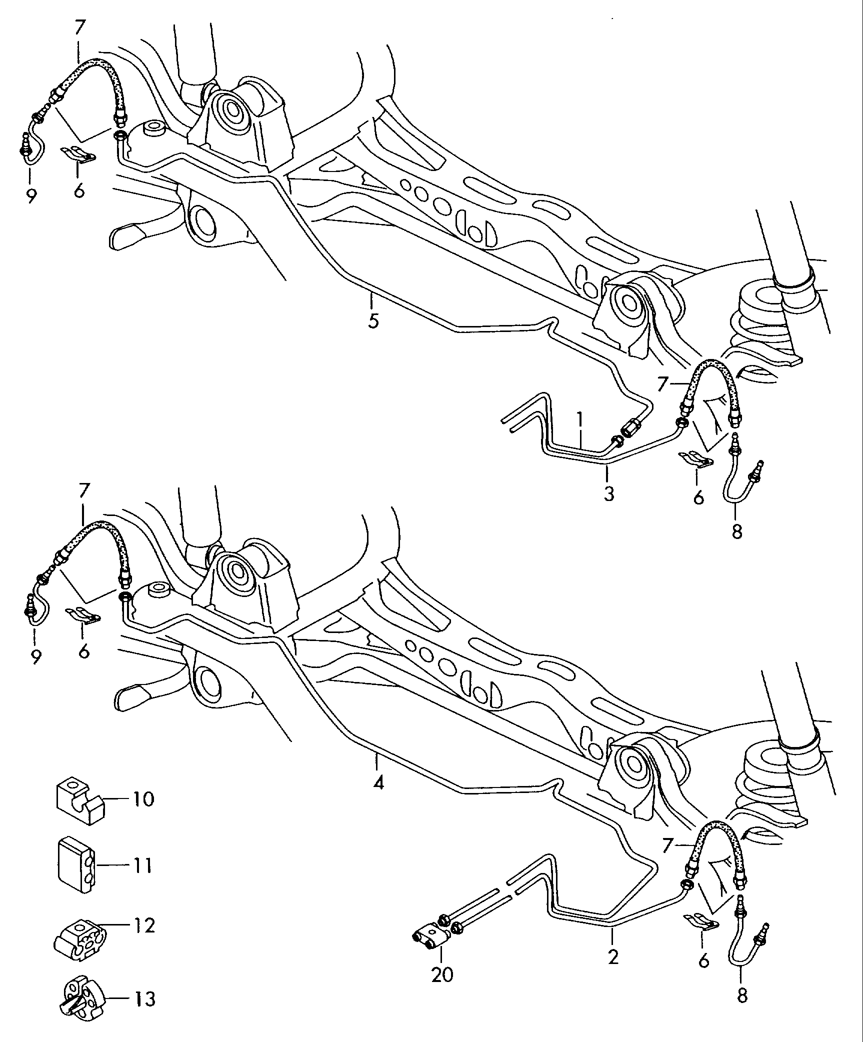 VW 1K0 611 775 A - Bremžu šļūtene adetalas.lv