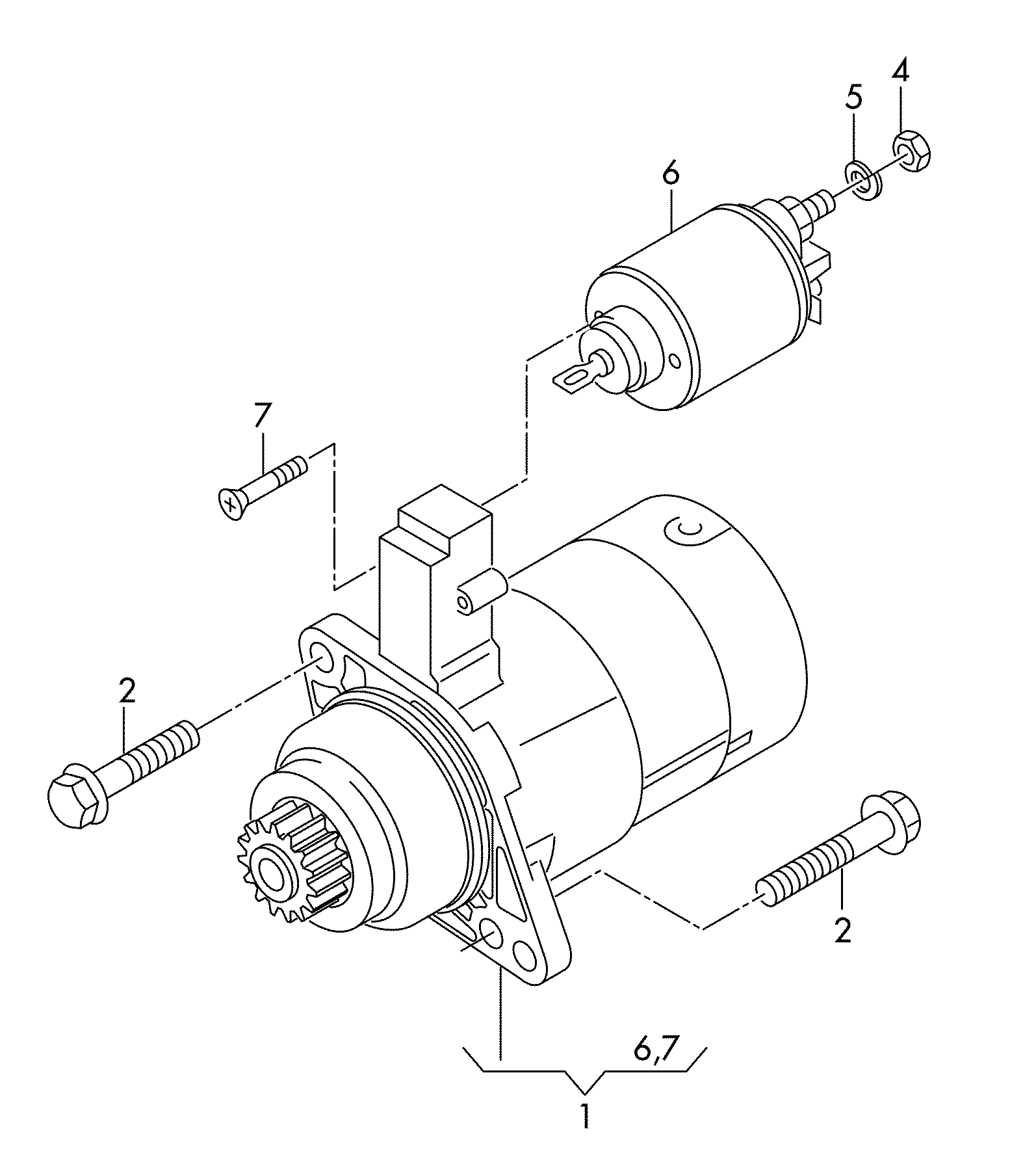 AUDI 02M911024 X - Starteris adetalas.lv