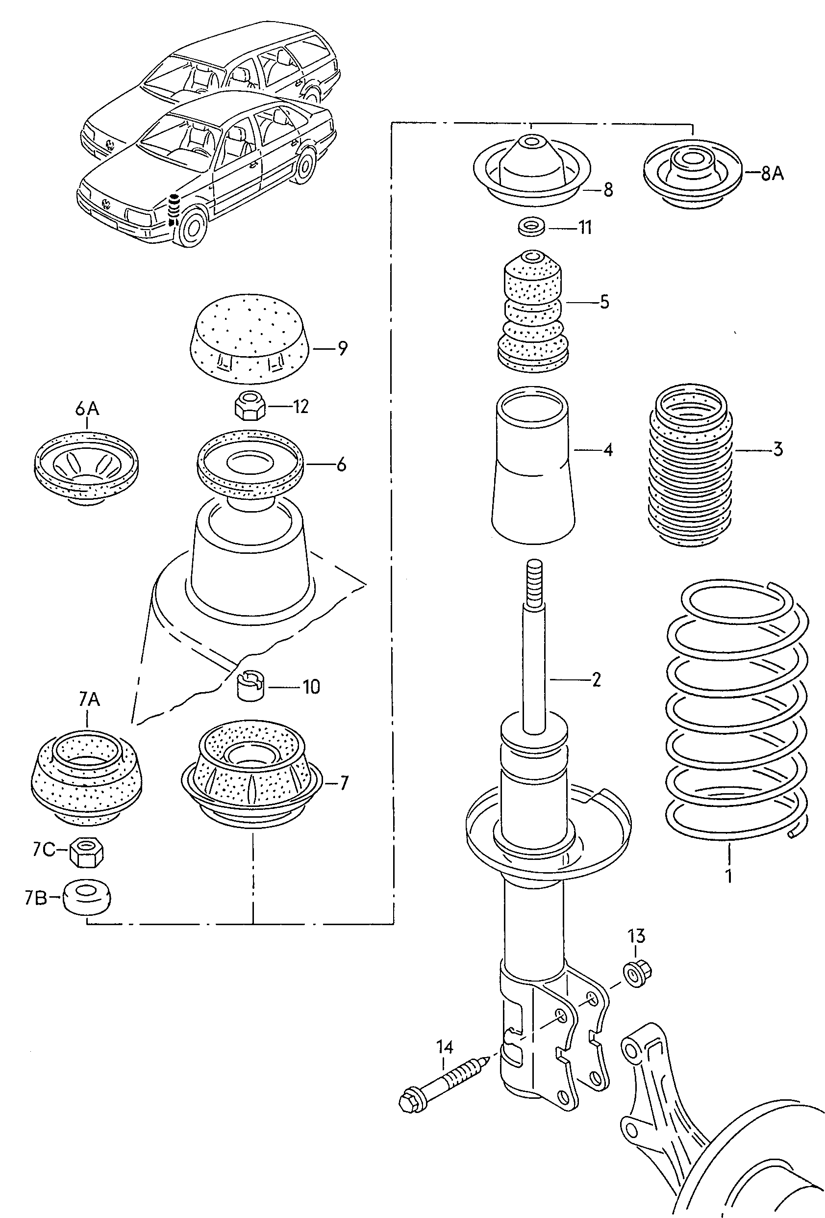 VAG 357 413 031 C - Amortizators adetalas.lv