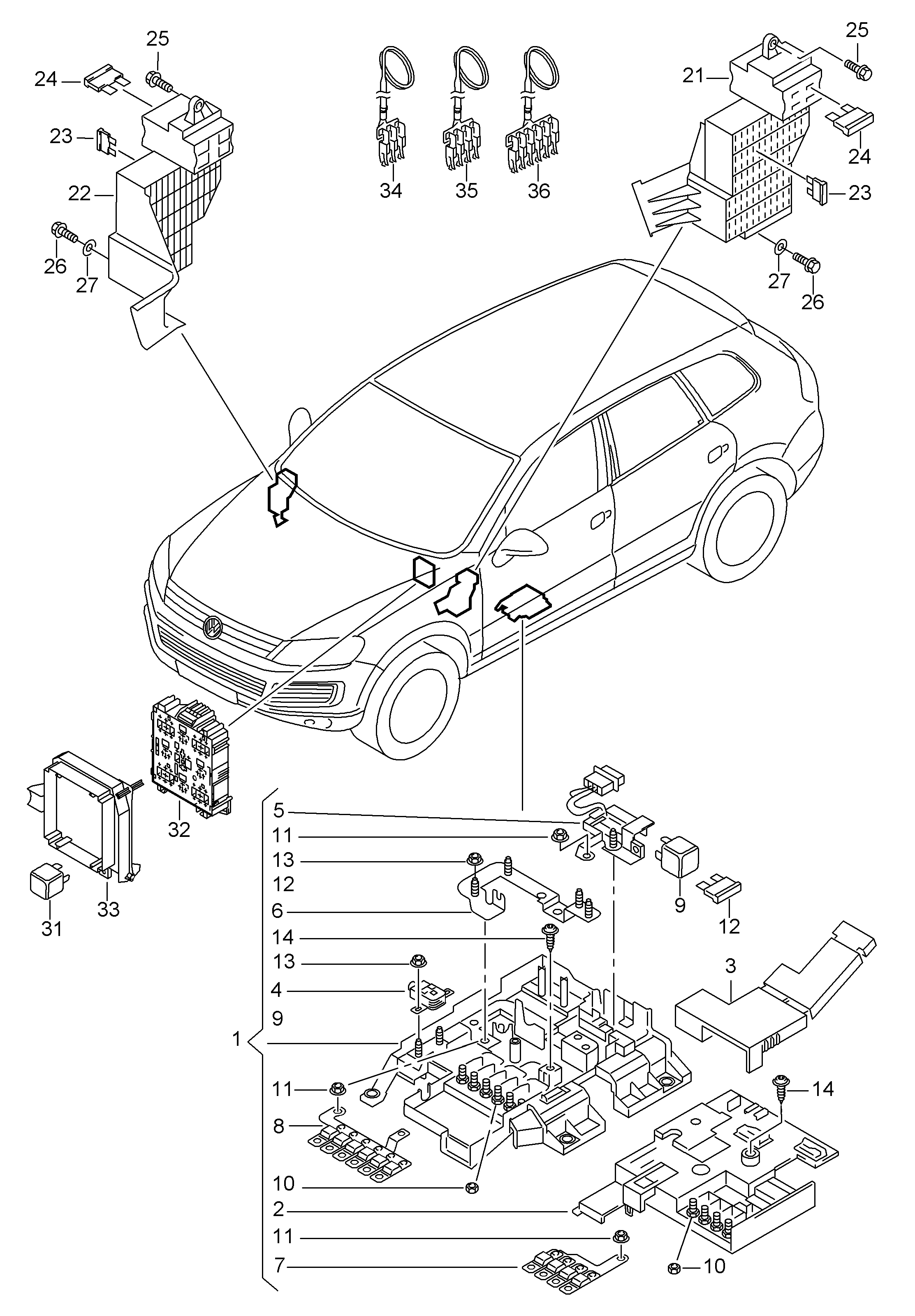 Porsche 4H0 951 253 - Multifunkcionāls relejs adetalas.lv