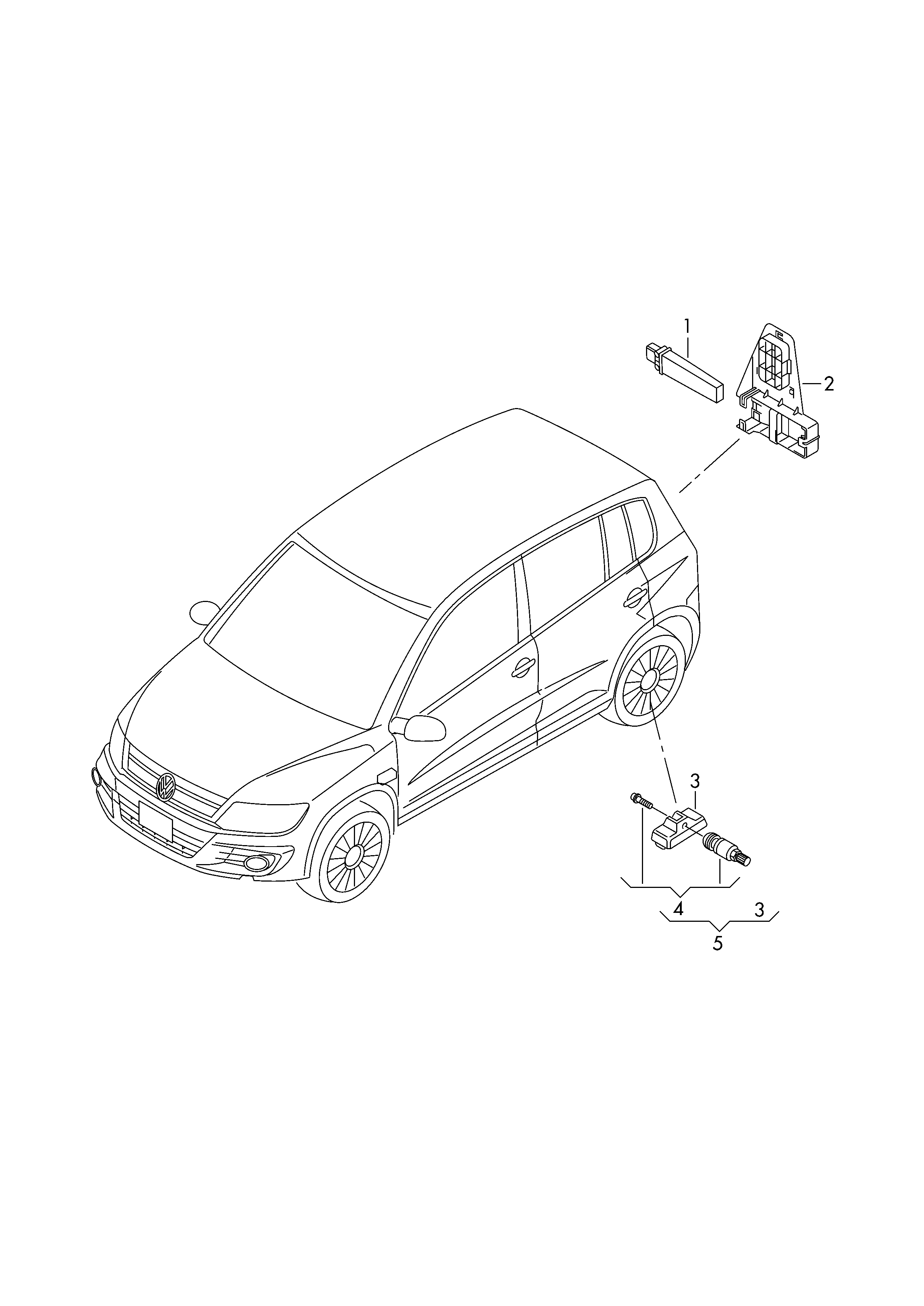 VW 3AA907275B - Remokmplekts, Vārsts (Riepu spiediena kontroles sist.) adetalas.lv