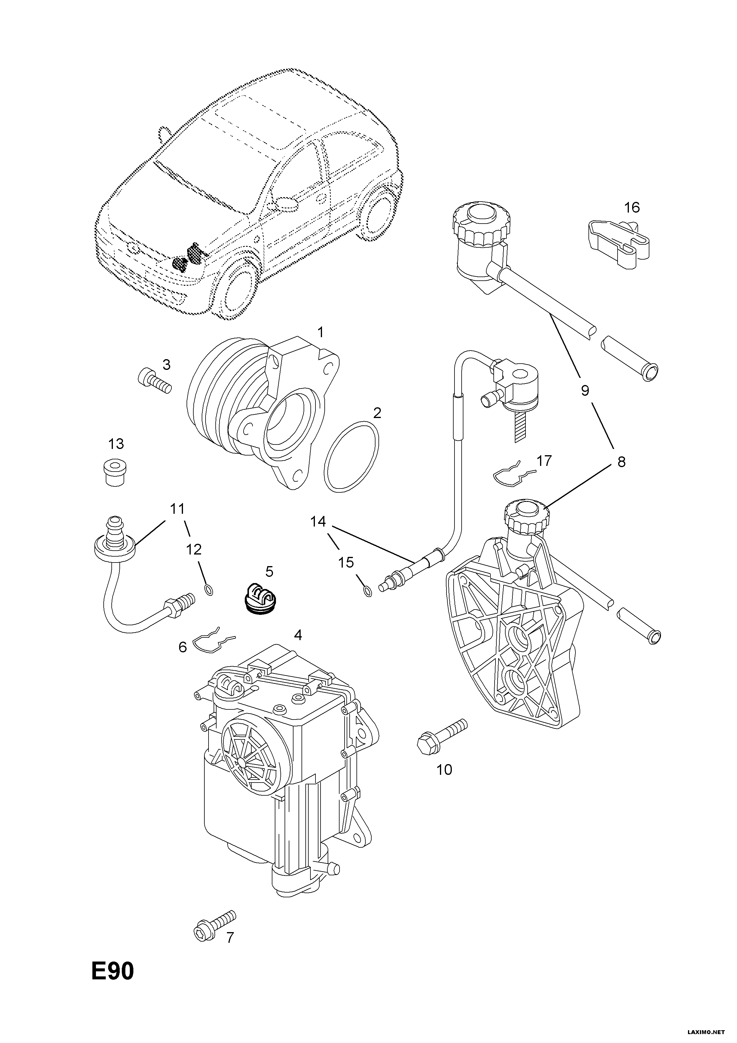 Chevrolet 56 79 304 - Centrālais izslēdzējmehānisms, Sajūgs adetalas.lv