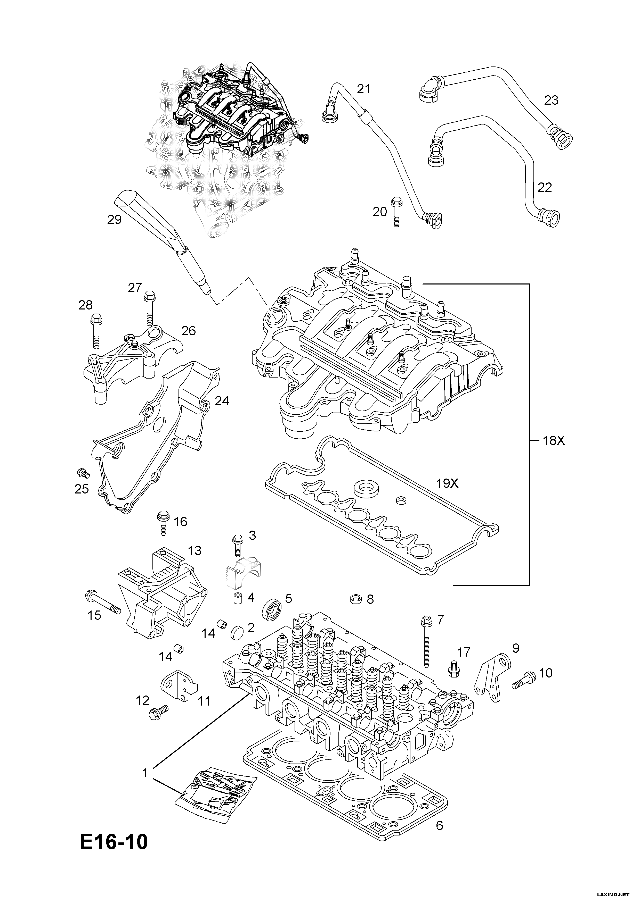 Opel 45 06 060 - Blīvju komplekts, Motora bloka galvas vāks adetalas.lv