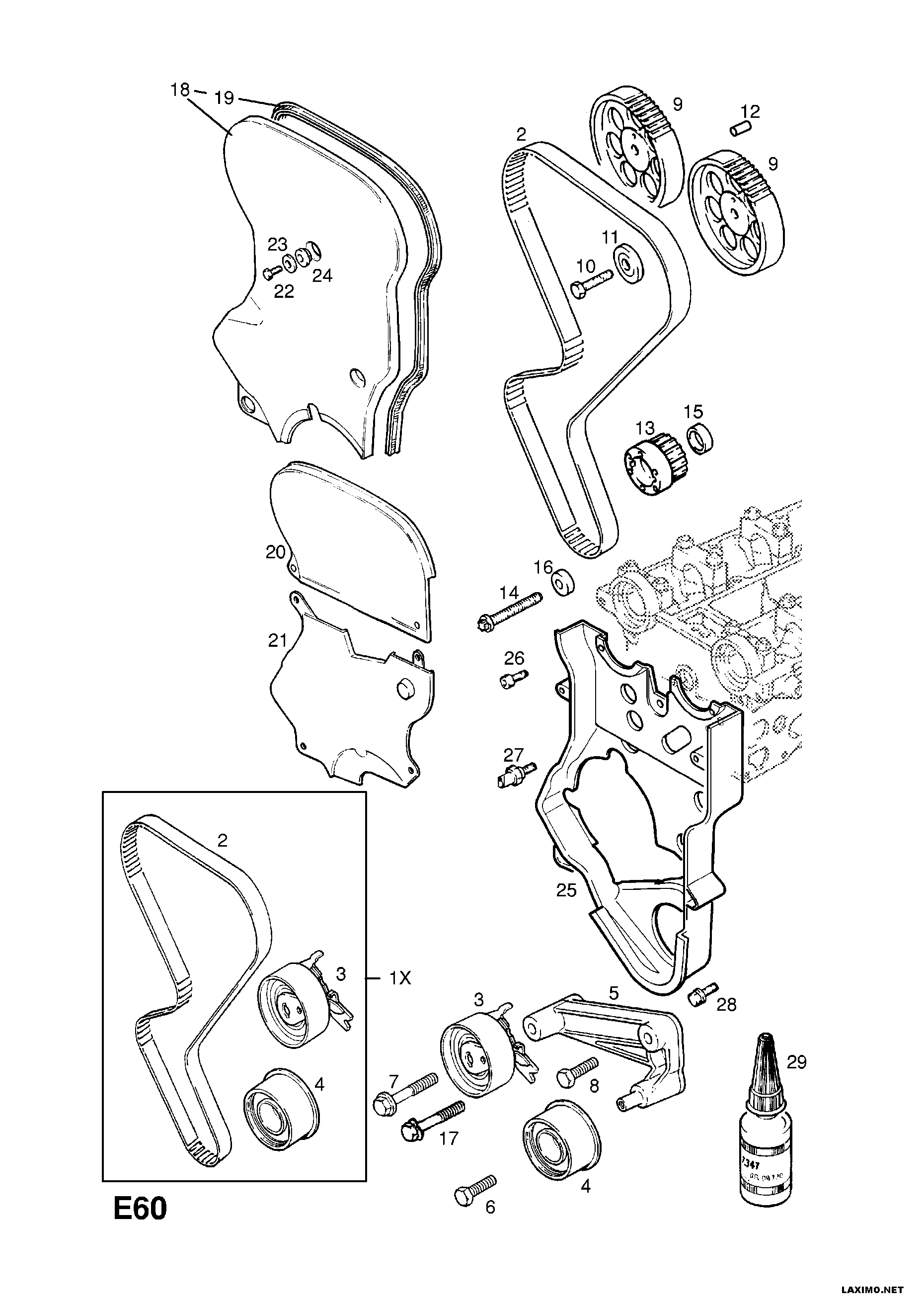 General Motors 56 36 738 - Spriegotājrullītis, Gāzu sadales mehānisma piedziņas siksna adetalas.lv