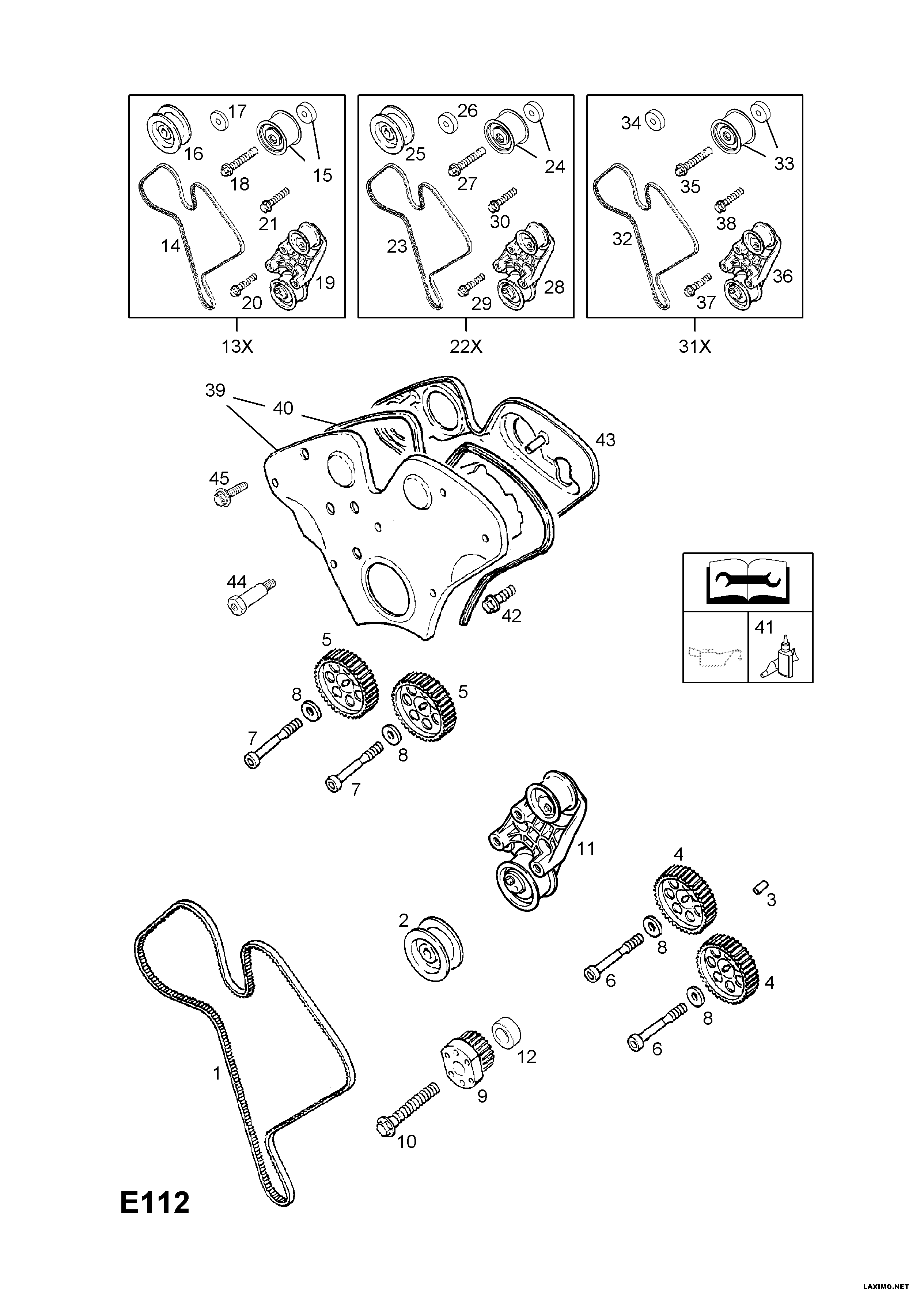 Opel 56 36 393 - Zobsiksnas komplekts adetalas.lv